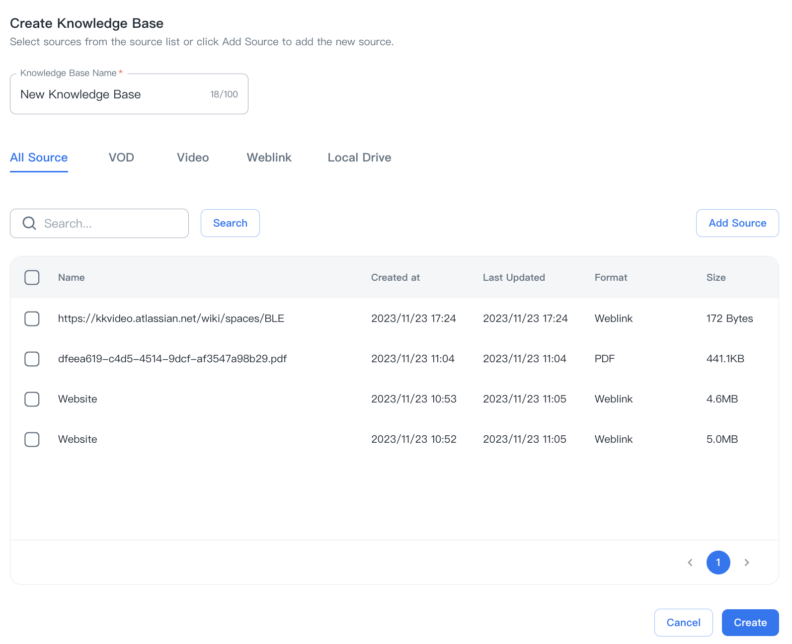 Create Knowledge Base – BlendVision